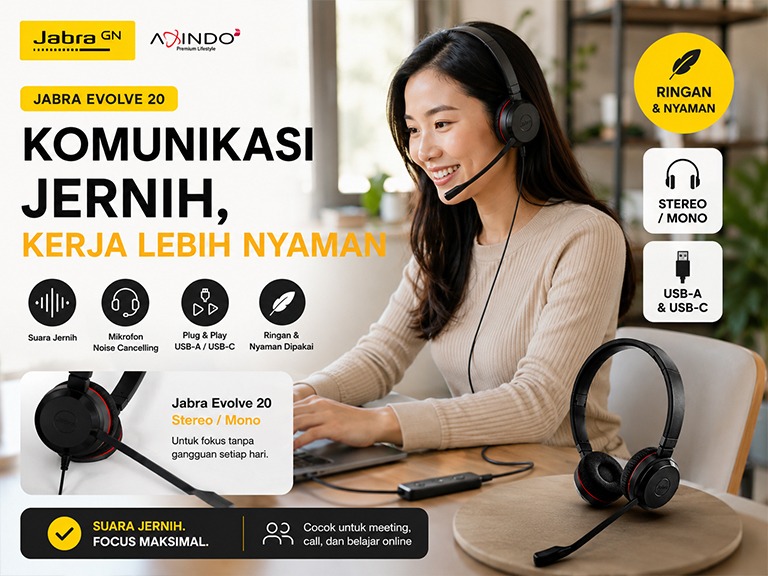 Headset Professional Untuk Komunikasi Yang Jernih & Nyaman