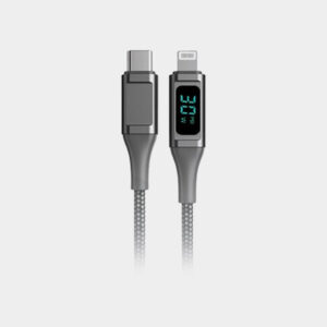 MEZONE CB232L C TO LIGHTNING BRAIDED CABLE WITH LED DISPLAY
